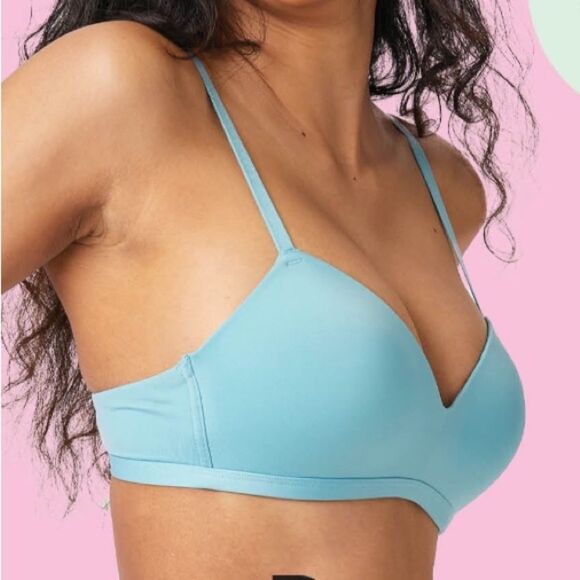 NEW Kindly Yours Sustainable Micro Scoop Bralette Blue XL - Picture 9 of 9